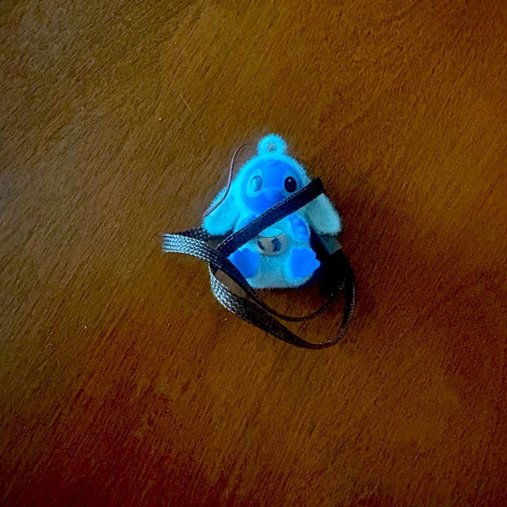 Charming Blue Plush Keychain